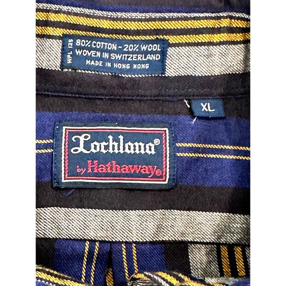 Lochlana by Hathaway Men’s Casual Long Sleeve Striped Shirt XL - Picture 3 of 8